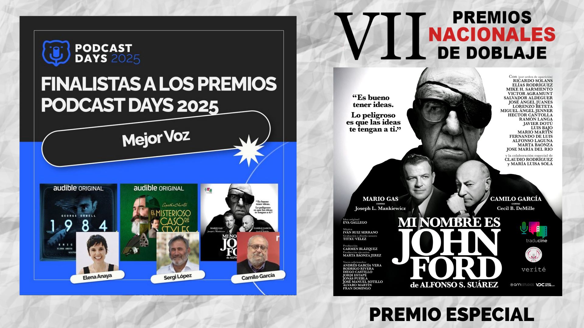 Premios Nacionales de Doblaje y Podcast Days – Mi nombre es John Ford