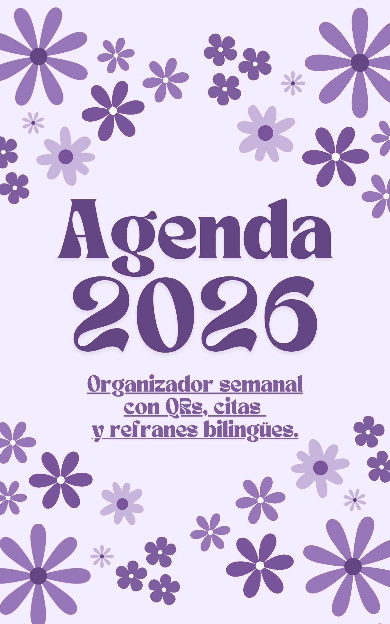 Agenda Traducine - Modelo flores (enviada a través de Amazon)